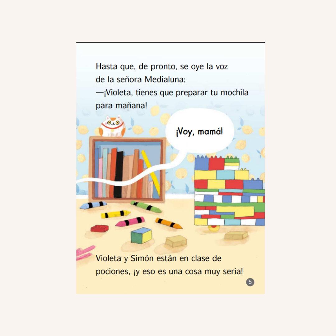 Violeta Medialuna. La clase de pociones